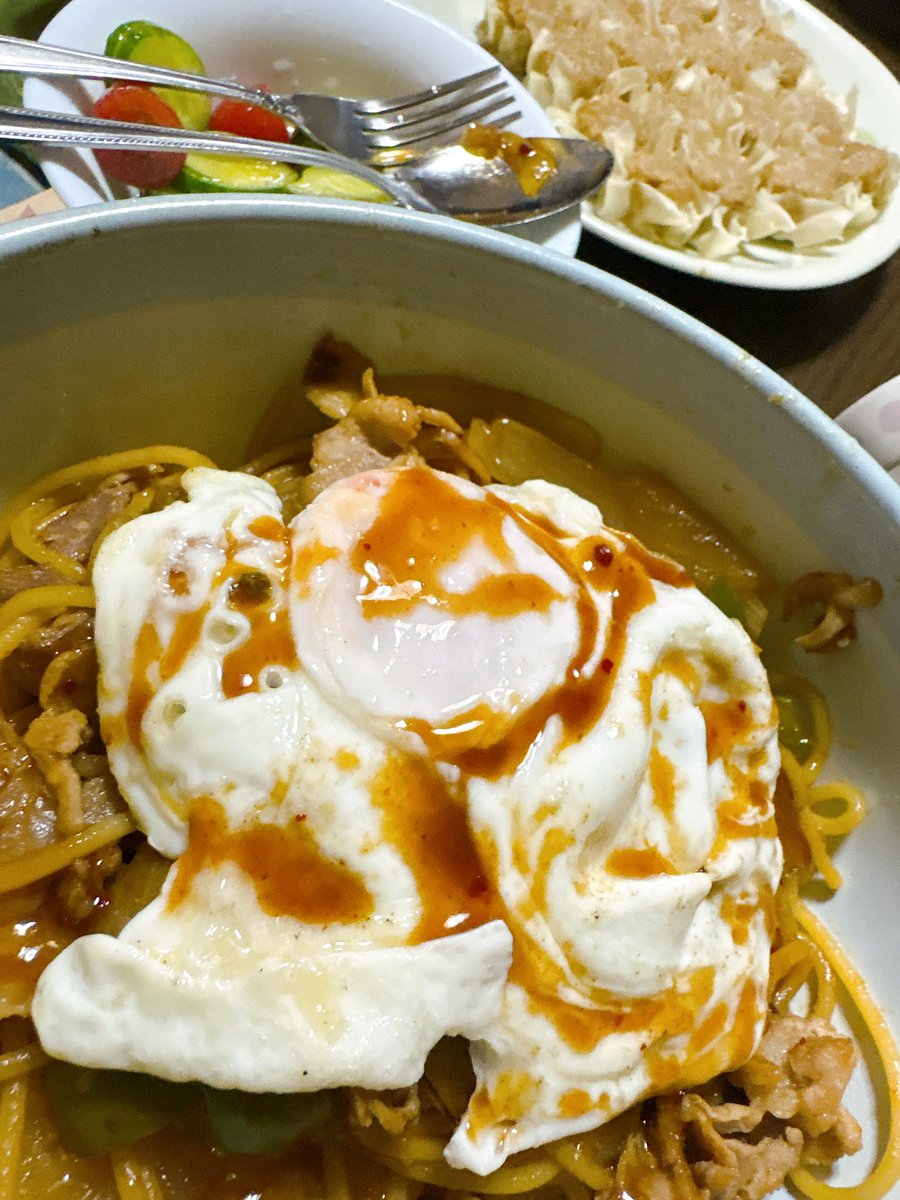 yumenohuti's tweet photo. スタミナパスタ🍝 https://t.co/ExV0u5nSBj