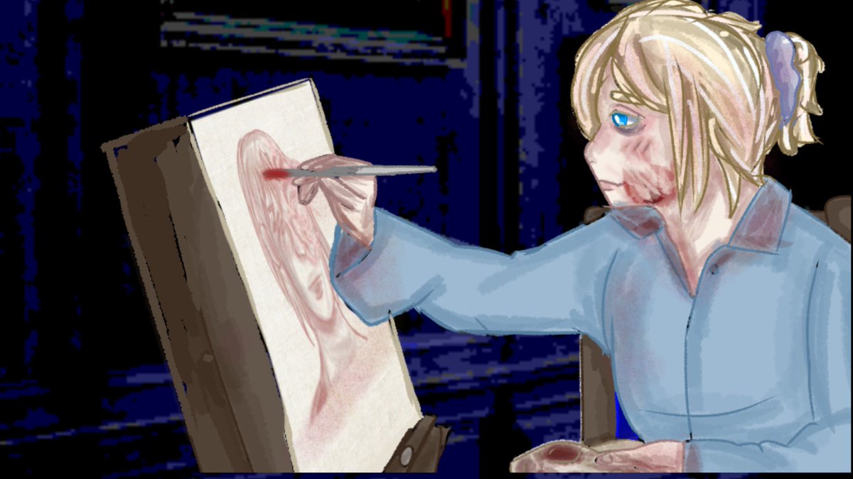 _rottendoor's tweet photo. Spoiler ending 5 and 7 ig #oyawp #visualnovel #overnightyouractionswillpay #yandere #blood #art #gore https://t.co/y3f52Is0op https://t.co/EAFYaGytk0