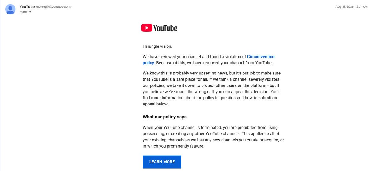 arsyt124's tweet photo. 🚨 EVERYONE WHO HAS HAD A BAD EXPERIENCE WITH YOUTUBE - PLEASE READ THIS.

And especially creators fighting to get their WRONGLY TERMINATED OR DEMONETIZED CHANNELS BACK. This needs to change. We cannot keep allowing creators to lose everything overnight because of an automated system.

- It's been almost 2 MONTHS since my friend's channel was wrongly terminated - and because of that, my 2 YPP CHANNELS were terminated as well.

- I honestly expected more from the X community. A LIKE, REPOST OR COMMENT TAKES SECONDS, but for someone fighting to get their channel back, that engagement can mean everything.

- For me, this is one of the only ways I can reach the RIGHT PEOPLE AT YOUTUBE who might actually be able to look at our cases.

- And I know I'm not the only one. THERE ARE SO MANY CREATORS GOING THROUGH THE SAME THING EVERY DAY.

- Channels are being WRONGLY TERMINATED OR DEMONETIZED, and creators are left fighting for months just to get someone to properly listen.

- My friend genuinely believes he DID NOT VIOLATE YOUTUBE'S POLICIES, yet his channel was terminated.

- My 2 channels were then terminated under "CIRCUMVENTION" because of my connection to his channel.

- What makes this even worse is that we provide evidence, explain everything, appeal the decisions - and still receive GENERIC RESPONSES instead of someone actually looking at the full situation.

- YouTube has existed since 2005, and with a platform this massive, there needs to be a better way to protect legitimate creators from serious enforcement mistakes.

- If someone genuinely violates a serious policy, there should obviously be consequences. But when a creator believes they were WRONGLY TERMINATED, there needs to be a real opportunity for a HUMAN TO REVIEW THE FULL CASE.

- Nobody should wake up one day and see YEARS OF WORK, THEIR INCOME AND THEIR COMMUNITY GONE OVERNIGHT because an automated system got something wrong.

P.S. 🙏 PLEASE LIKE, REPOST AND COMMENT.
If you've experienced a wrongful termination, demonetization, account association or any other serious issue with YouTube, SHARE YOUR EXPERIENCE IN THE COMMENTS.
Maybe this post can reach someone at @TeamYouTube  who is actually willing to listen.
I genuinely hope this reaches enough people to help not just me, but other creators fighting to get their channels back too.
THIS HAS TO CHANGE. 🙏 @YouTube @nealmohan @FTC