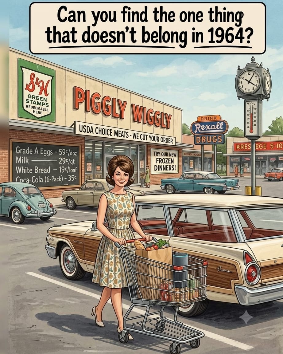 chloemortedz's tweet photo. Can you find the one thing that doesn't belong in 1972? https://t.co/Vm6kyYsU2w