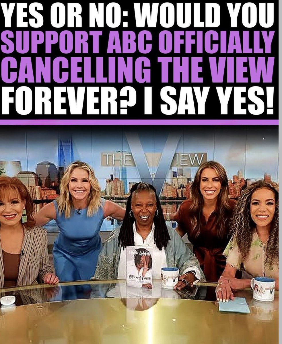 BigDaddy1_Q's tweet photo. The View has spent years yelling at half the country and calling it a talk show. Ratings keep sliding and a lot of people say the table should be cleared. Would you support ABC killing it for good? https://t.co/lvJZSkrol2