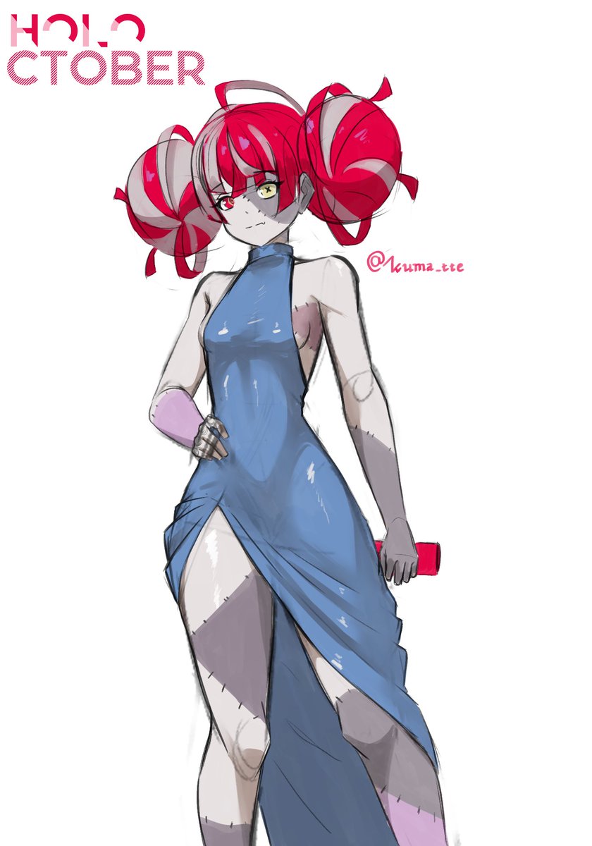 kuma_tte's tweet photo. Late
Day 3 - Dress

#holoctober #graveyART https://t.co/C8ZWo63WEL