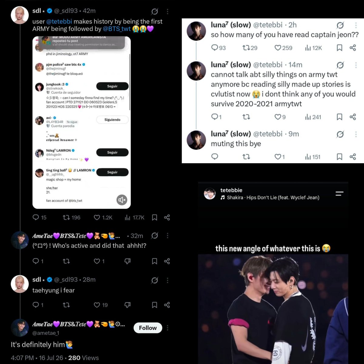 blissmin13_'s tweet photo. KTHs = TAEKOOKERS ARE TRYING TO DRAG JM ‼️

This whole thing about assuming who's using the BTS account on X/Twitter is something ARMY = Tkkrs has been celebrating with @tetebbi

Now this fanbase @Bangtan7_Stream (Tkkrs 💀) wants to pin it on JM

A JM focus only clarified their misinformation, and below, a TH fanbase responded trying to deny the undeniable (KTHs are the ones in GCs with Tkkrs 💀)

KTHs = Tkkrs clearly confirm that it was Taehyung who shared the post and are trying to drag JM with narratives and edits like antis

REPORT AND BLOCK ‼️ 

https://t.co/RIIQpitPwZ 6,2k ex-tkkrs
https://t.co/GbdyoeOAhk 3,5k
https://t.co/8ZUbPrXghE 5,1k
https://t.co/OZQlEYjV3N 9,8k
https://t.co/JbbWrMaKzk 3,4k