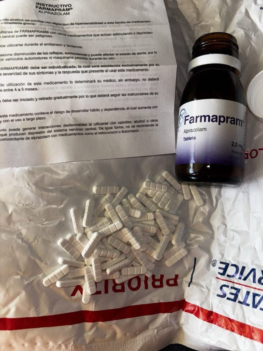 Cqthriii's tweet photo. Farmapram alprazolam 2mg 90ct bottle
#drugtwt #farmapram #scripts
#drugtwt #farmapram #scripts https://t.co/aveAm0rVG8