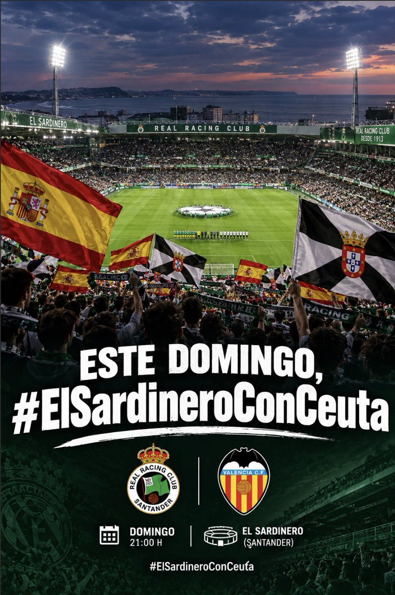 feernaandeez__'s tweet photo. El sardinero, lleno hasta la bandera, es el escenario perfecto para ayudar a nuestros vecinos. 

66 días después, el club sigue mirando a otro lado. Invito a los desplazados de valencia a seguir esta iniciativa.

@realracingclub 
#RacingValencia #CeutaNoEstáSola https://t.co/y0KlEavi9Z