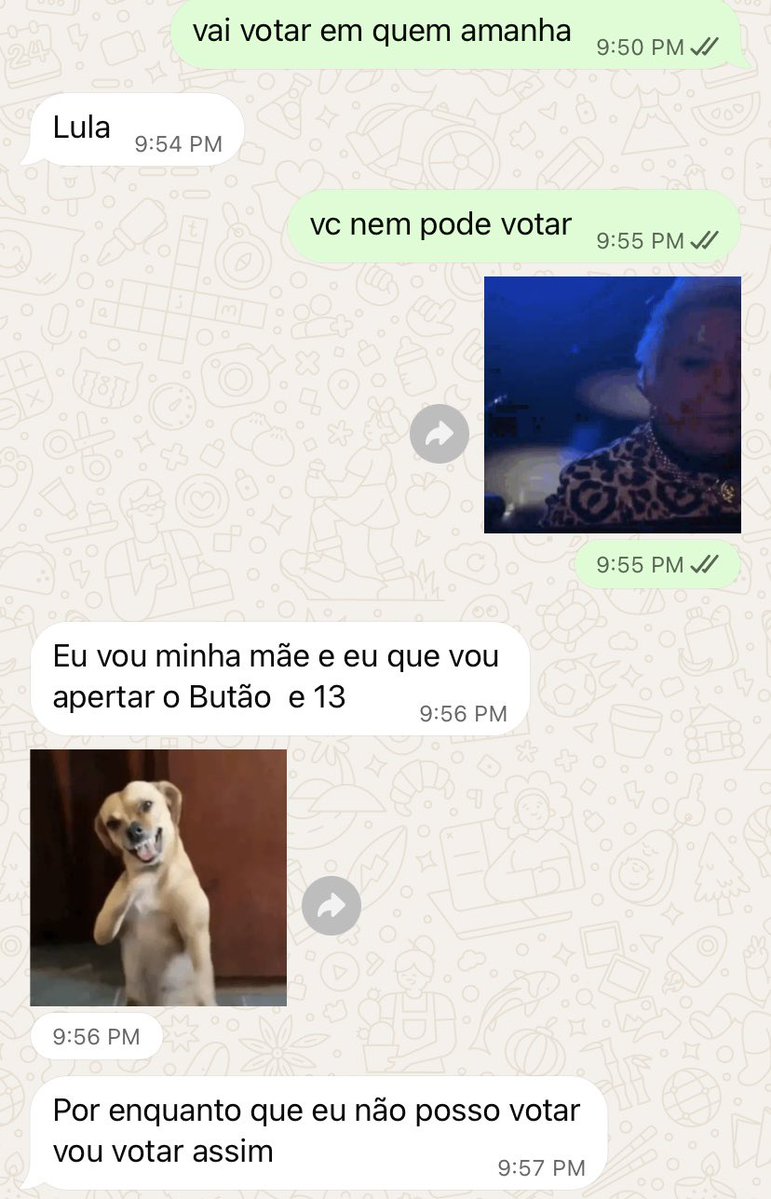 danysbird's tweet photo. minha sobrinha vai votar no lula https://t.co/96DTpCLHqc
