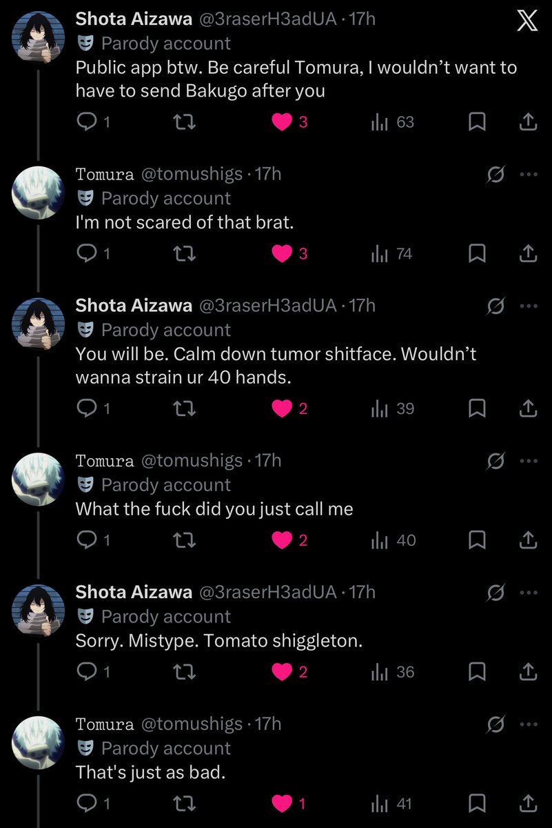 katsukeno's tweet photo. I fucking love mha parody twt so bad 😭😭😭 https://t.co/J6v5EASmj2