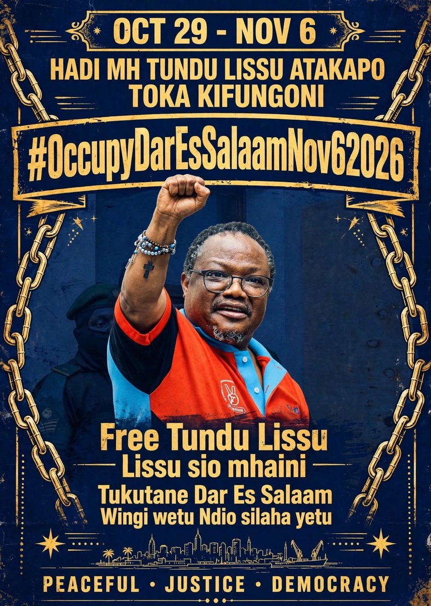 MariaSTsehai's tweet photo. This is it!
#FreeTunduLissu 
#JusticeForMo29
#SamiaMustGo https://t.co/F3piqamRvb
