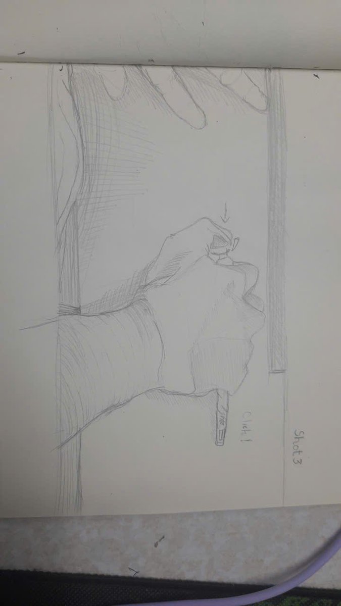 Biene_Peaceman's tweet photo. Before everything, there are also "Storyboarding" (If this even count) on pappers. This is esentially useful because I know what to do and what need to do. Any change later on is mostly to reinforce the idea, such as cut 2 is changed completely. https://t.co/wC9e6fRBf8
