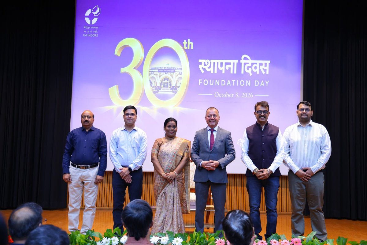 askhimanshurai's tweet photo. #30thFoundationDay: It was a delight to felicitate our Best Staff Awardees and celebrate the dedication, commitment, and contribution that strengthen IIM Indore every day.

An institution is built not only through its vision and achievements, but through the people who make that vision come alive. Behind every programme, every initiative, and every milestone are individuals whose commitment keeps the institution moving forward with purpose.

These recognitions celebrate colleagues whose contribution extends beyond their responsibilities, who take ownership, support one another, and help create an environment where excellence can thrive. Their work may often happen behind the scenes, but its impact is felt across the IIM Indore community.

As we mark 30 years of IIM Indore, these awardees remind us of a simple truth: our people are at the heart of our institution’s character, culture, and continued growth.

My warmest congratulations to all the awardees. May they continue to contribute, inspire, and help IIM Indore grow with purpose.

#IIMIndore #IIMI #FoundationDay #30YearsOfExcellence #TeamIIMIndore @IIM_I @PMOIndia