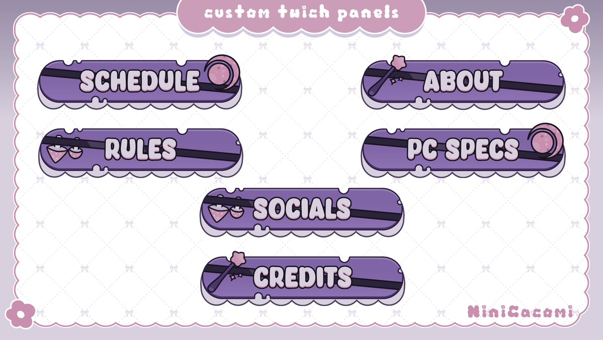 NiniCacomi's tweet photo. Hi! I'm Nini ♡
I'm an artist focused on anime art &amp; VTuber assets!
✦ illustrations
✦ YCH
✦ panels &amp; UI
✦ badges
✦ logos

I also want to create my own VTuber model someday!
👀commissions → VGen
#ArtistOnTwitter #DigitalArtist #AnimeArtist #VTuberArtist #VTuberAssets #VGen https://t.co/xQqqgadKK6