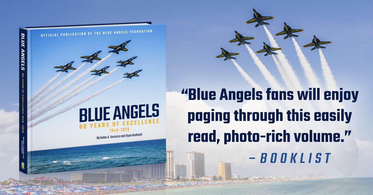 casematepub's tweet photo. Reviews are in for "Blue Angels", a look back into the 80-year legacy from the early days of flying propeller-driven fighters to the latest navy and Marine Corps Super Hornet jets!

Pre-Order Now: https://t.co/UUfzuZhZxH

#blueangels #militaryhistory #navy #marines https://t.co/prSMU91QNL