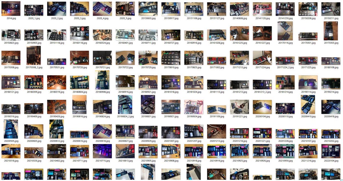 ga_su_sorenara's tweet photo. 深夜学級でちょっとした連載企画をやろうと思い、歴代のエフェクターボード写真をかき集めたら200枚以上あった。
一体俺は君たちの何が気に入らなかったんだろう。

#深夜学級 https://t.co/52cfkyvusA