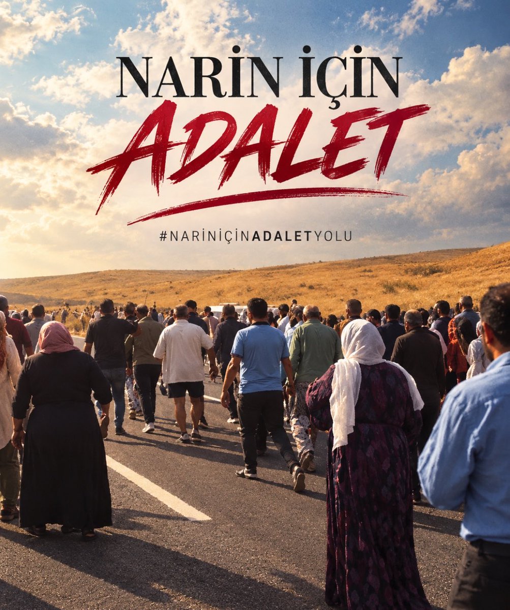 SaoirseZanfbos's tweet photo. Diyarbakır’dan Ankara’ya uzanan bu yol artık yalnızca bir babanın yürüyüşü değil; adalete ulaşmak için neden bin kilometre yürümek zorunda kalındığının sorusudur.

Urfa bugün o soruya yüzlerce insanın adımıyla ses verdi.
Narin için Adalet
#NariniçinAdaletYolu https://t.co/Fv0ig6IFlV