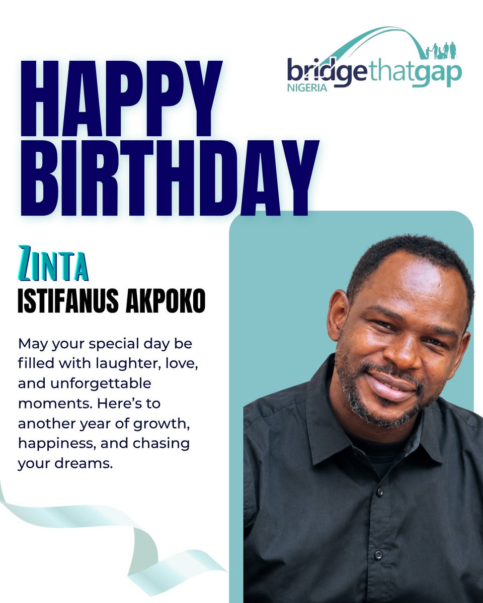 bridge_thatgap's tweet photo. Happy Birthday, Zinta! 🎉

Today, we celebrate not just another year, but the person you are and the difference you continue to make.

May this new chapter bring you greater joy, meaningful opportunities, good health, and countless reasons to smile. May your dedication, kindness, and commitment continue to inspire those around you.

Here’s to another year of growth, purpose, memorable moments, and dreams becoming reality.

Happy Birthday, Zinta Istifanus Akpoko!
Wishing you a truly wonderful and fulfilling year ahead. 🎂🎉💙

From all of us at @bridge_thatgap