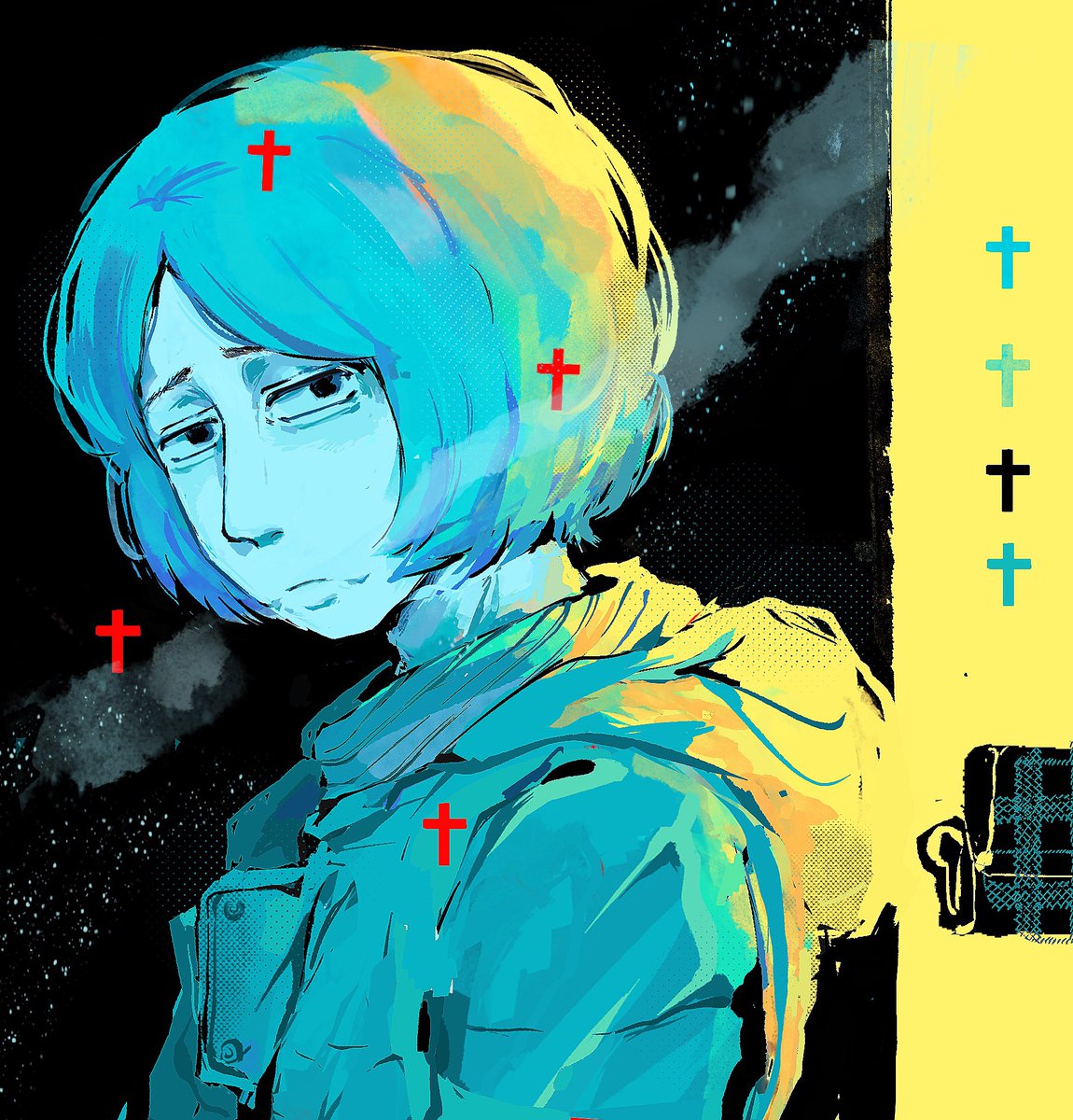 hkrb_gm's tweet photo. 寒がりと居間の十字架 #ninah #coatguy https://t.co/pXxW9sUjNb