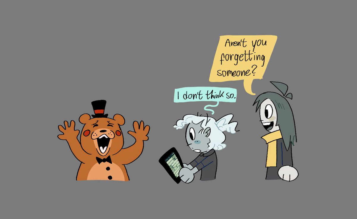 Witherfreak's tweet photo. I was practicing some Frickbear’s 3 and *someone* was being very helpful
#fnaf #frickbears3 #fivenightsatfrickbears3 https://t.co/I8oq4fubAA