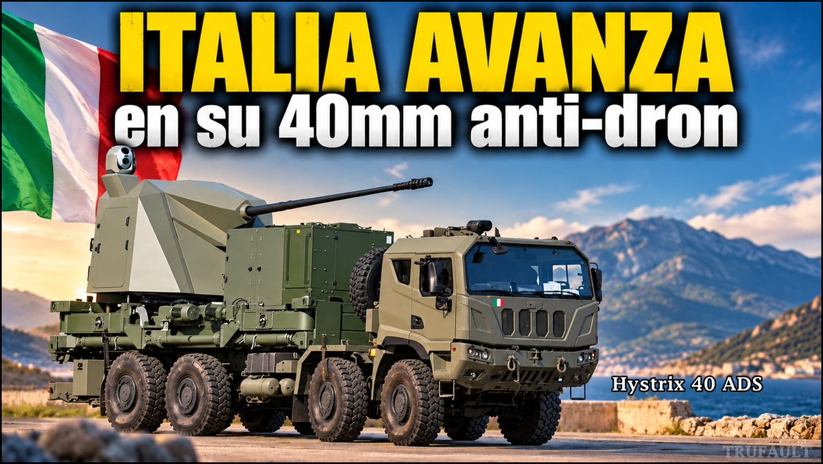 TRUFAULT's tweet photo. Hystrix 40 ADS: Leonardo lleva al campo de pruebas su cañón naval antidron.
https://t.co/ExqGmUcH8l
🇮🇹💥
#hystrix40 #leonardoitalia #cuas #marlin40 https://t.co/kQoYZSXaXH