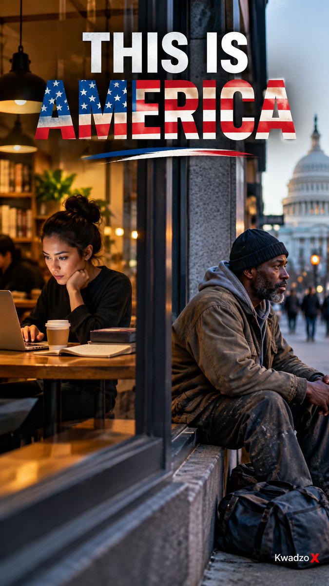Kwadzox's tweet photo. IN THE WINDOW
Not what you have but what you make out of it.
Different circumstances.
THIS IS AMERICA 🇺🇸
#ThisIsAmerica #Perspective #AmericanLifestyle #HumanStories https://t.co/rXedW7bQpN