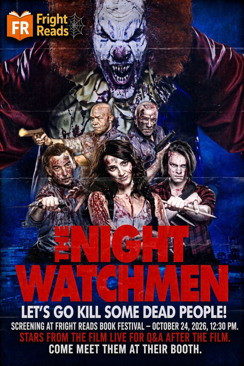 TNWmovie's tweet photo. The Night Watchmen. 12:30pm, October 24. Fright Reads Book Festival.
Cast stays for the Q&A. Then find them at the booth and ask something you’re not proud of.
Let’s go kill some dead people!
@frightreads
#TheNightWatchmen #FrightReads #LetsGoKillSomeDeadPeople https://t.co/9TTqFNSW7x