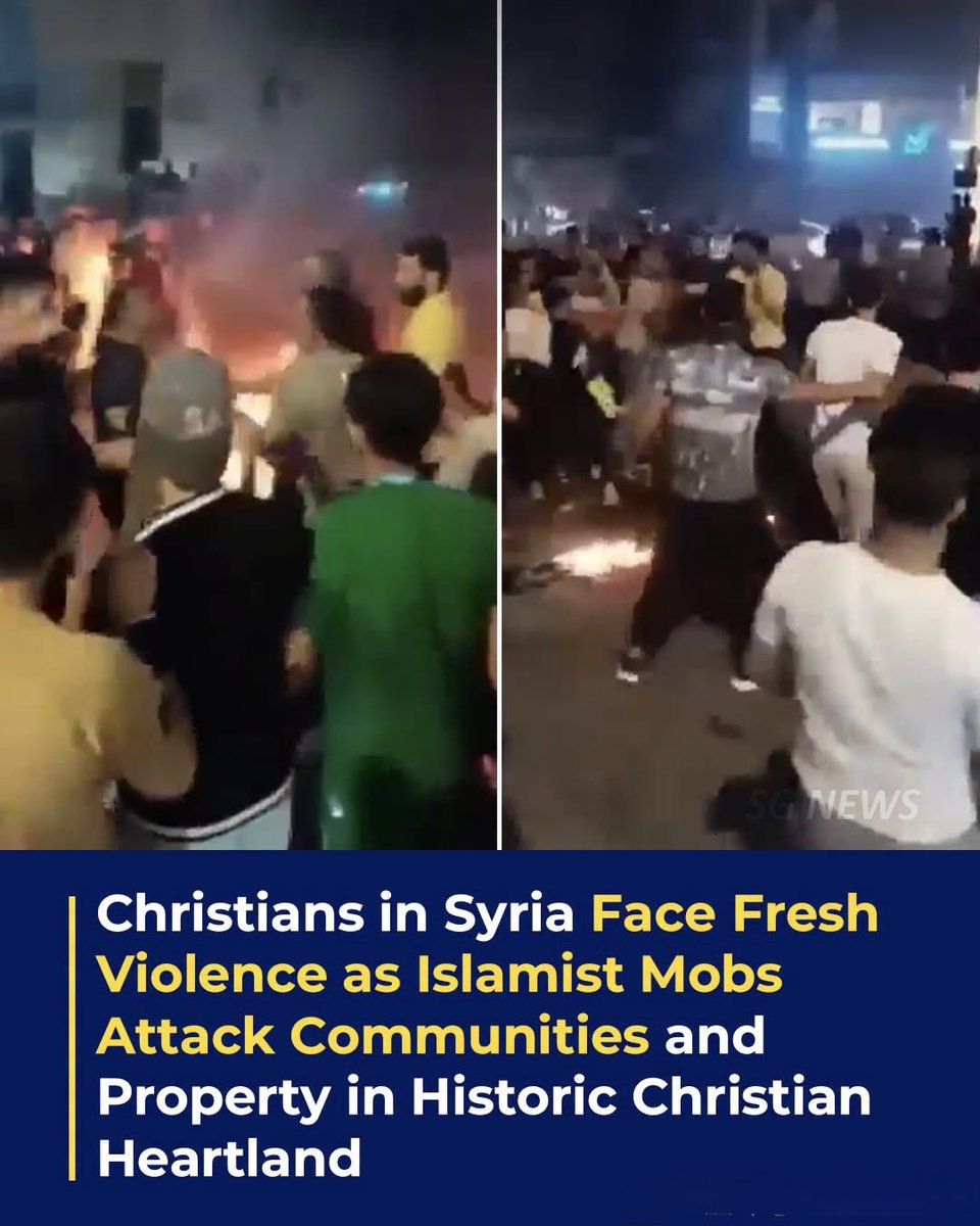 FarazPervaiz3's tweet photo. Christians in Syria faced fresh violence on October 3, with reports of terrorist mobs attacking people and property in Al-Suqaylabiyah, a historic Christian area.

The reported attacks targeted homes, businesses, churches and communities. https://t.co/cJiAaGcX7a