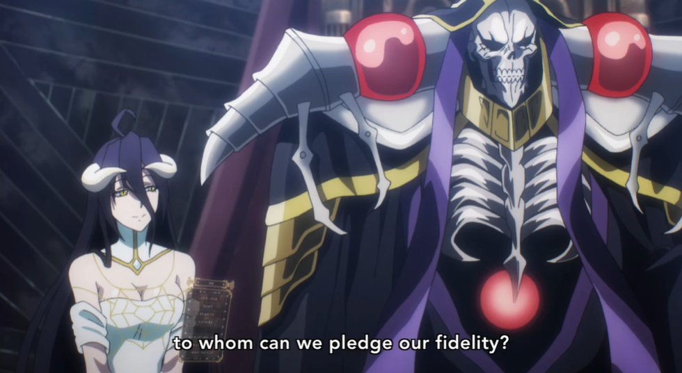 zen_vesperr's tweet photo. rewatched the anime and I realized I kind of wanted to see ainz use world savior during his fight with shalltear, it's one of the twenty and but unlike the other weapons he used it starts off being weak BUT gets stronger without limit https://t.co/ebGX4boBu3