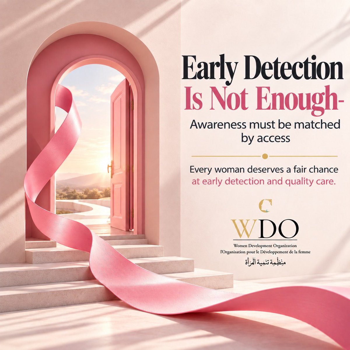 wdoodf's tweet photo. Early detection can save lives. But detection alone is not enough
Awareness must be matched by access. Every woman deserves a fair chance at early detection and quality care.
#WDOHealth #FromAwarenessToAction #WomensHealth #OIC #BreastCancerAwareness https://t.co/YUBen1AQqM