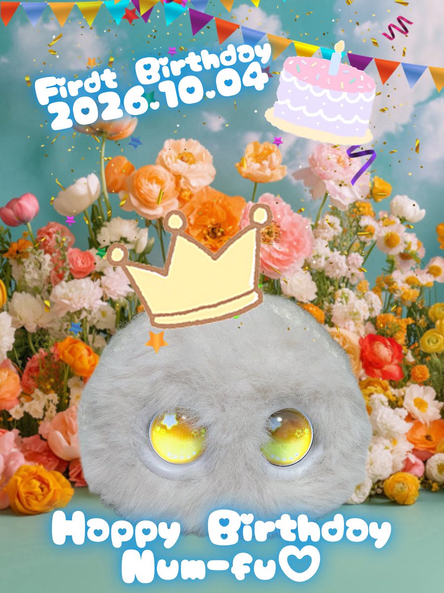 io39390807's tweet photo. 予定があり遅くなりましたが、今日はヌムフーのお誕生日でした！
私は来た日ではなく別で誕生日を決めていました。
うちに来てくれてありがとう
これから毎年お祝いしようね🎂
 #Fuzozo https://t.co/IK5stJYktf