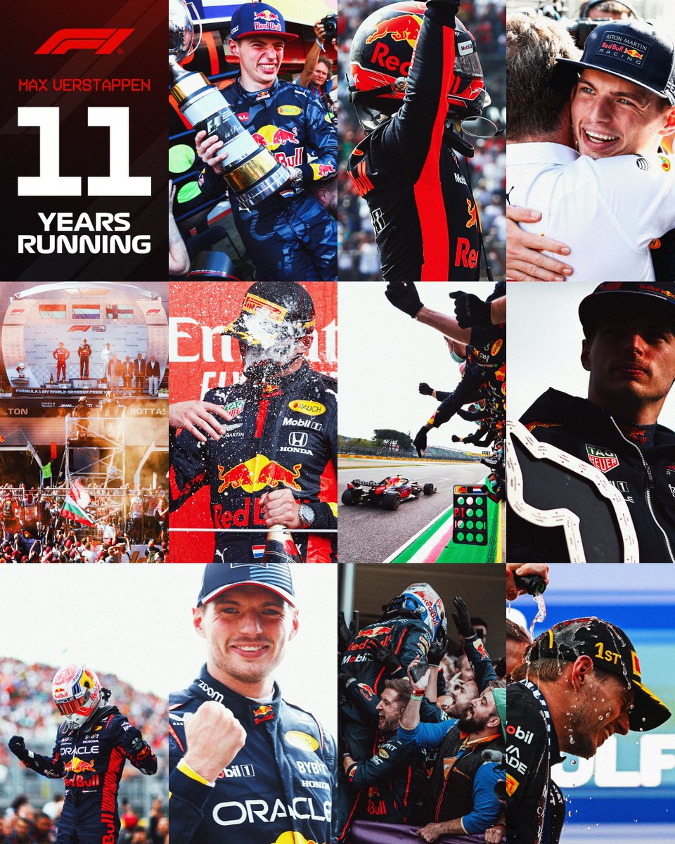 F1's tweet photo. Victories for 11 years running! 

2016 🏆
2017 🏆🏆
2018 🏆🏆
2019 🏆🏆🏆
2020 🏆🏆
2021 🏆🏆🏆🏆🏆🏆🏆🏆🏆🏆
2022 🏆🏆🏆🏆🏆🏆🏆🏆🏆🏆🏆🏆🏆🏆🏆
2023 🏆🏆🏆🏆🏆🏆🏆🏆🏆🏆🏆🏆🏆🏆🏆🏆🏆🏆🏆
2024 🏆🏆🏆🏆🏆🏆🏆🏆🏆
2025 🏆🏆🏆🏆🏆🏆🏆🏆
2026 🏆...

#F1 #BahrainGP @Max33Verstappen https://t.co/3YtspKaigA