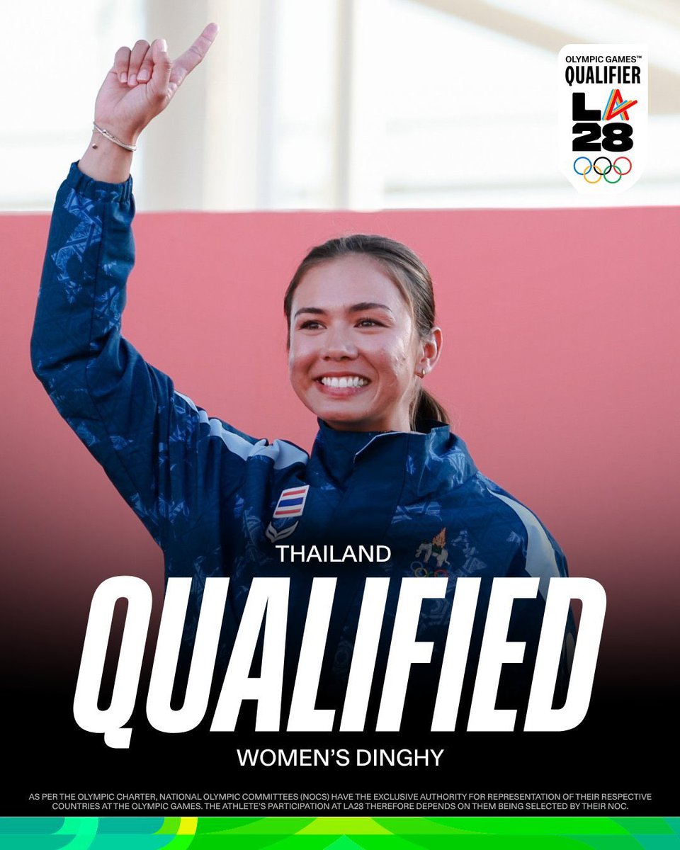 lisaxarm's tweet photo. ยืนยัน โอลิมปิก LA2028

ทีมวอลเลย์บอลหญิงไทย🇹🇭 ✅

เรือใบหญิงเดี่ยว🇹🇭 ✅
โซเฟีย เกล มอนโกเมอรี่

รอลุ้นรอเชียร์รอยืนยันอีกหลายชนิดกีฬา
เช่น.  วิ่ง แบดมินตัน ยกน้ำหนัก และอื่นๆ

#วอลเลย์บอลหญิง #เอเชียนเกมส์2026 #โอลิมปิก https://t.co/k7tP60CCb1