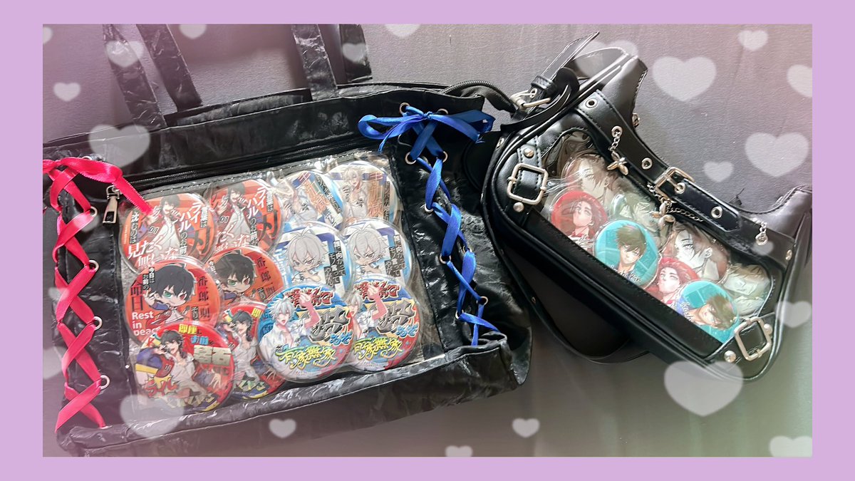 GEDZyvv5c19wEqa's tweet photo. 現在の痛バ達( * ॑꒳ ॑*)

あんまり持ち歩いていないんだよなぁー🤔
缶バッジ組み外ずしておくかー
サビたら嫌だし https://t.co/daFBmfbvce