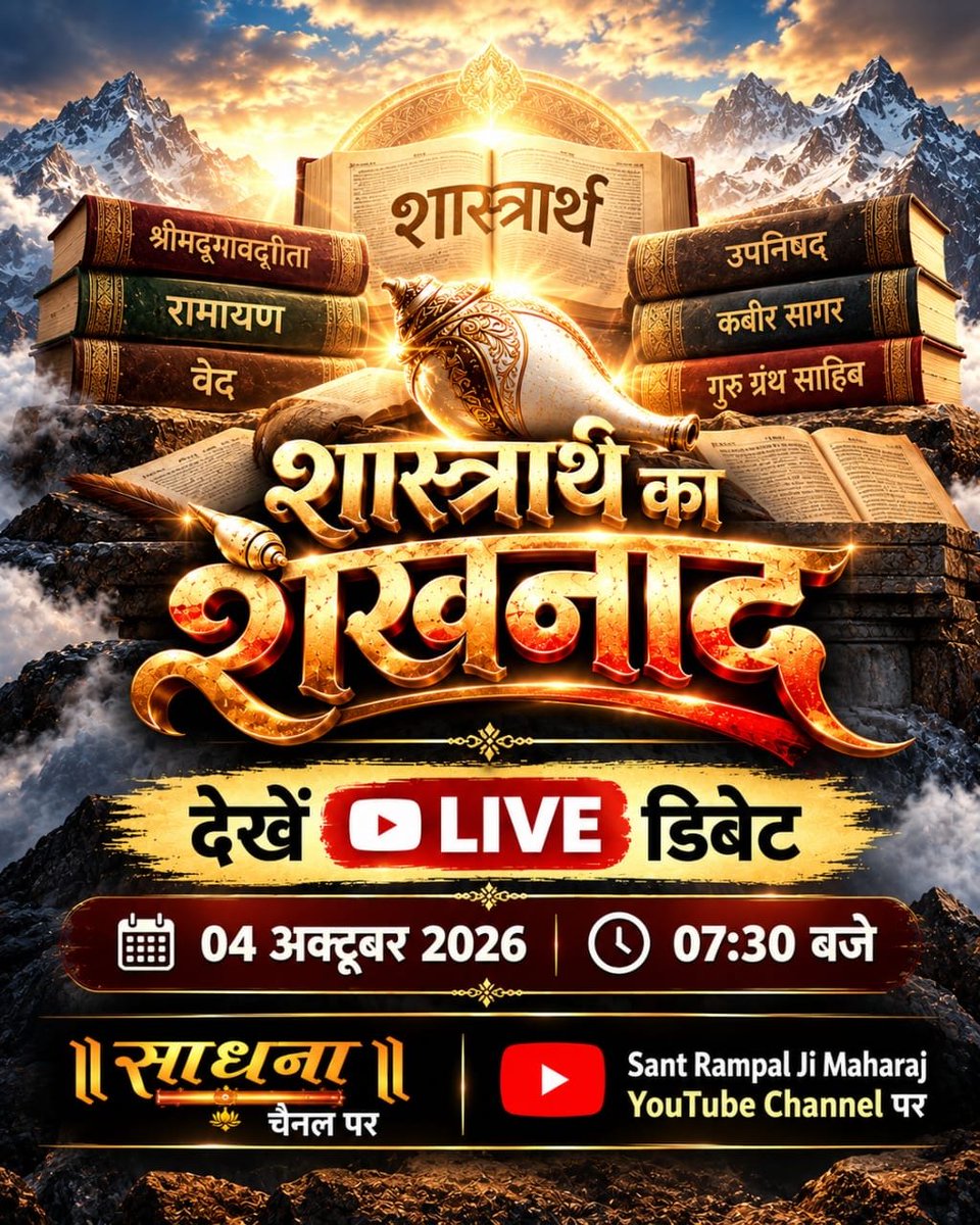 Hareshkanani12's tweet photo. #शास्त्रार्थ_का_शंखनाद_क़िस्त2

Live on Sant Rampal Ji Yt https://t.co/f4ZANPyssQ