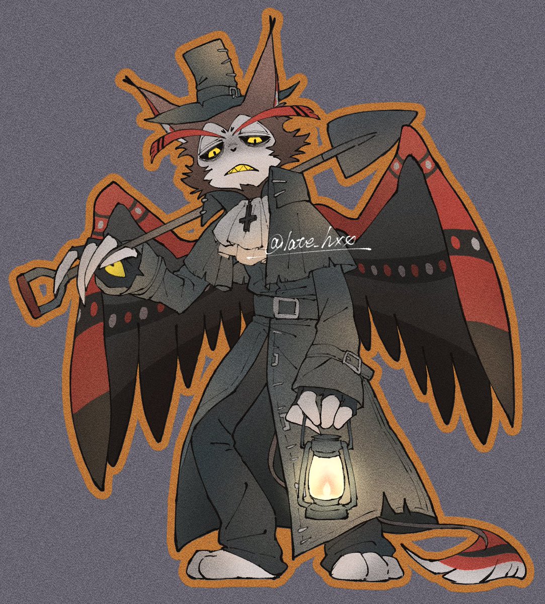 late_hxx's tweet photo. グッズのやつ〜！
#Husk #HazbinhHotelFanart https://t.co/K5axCbATRL