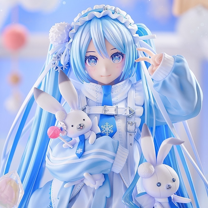 pj_sekai_check's tweet photo. 雪ミクの透明感あふれるブルーの衣装に注目❄️

【キャラクター・ボーカル・シリーズ01 初音ミク 雪ミク Yukiiro Pop Ver. 1/7 完成品フィギュア】

雪やうさぎをモチーフにしたキュートな装飾を細部まで華やかに立体化✨

アニメイトオンラインで予約受付中！
https://t.co/AUo7ywrszZ https://t.co/KmJDuY2Dgw