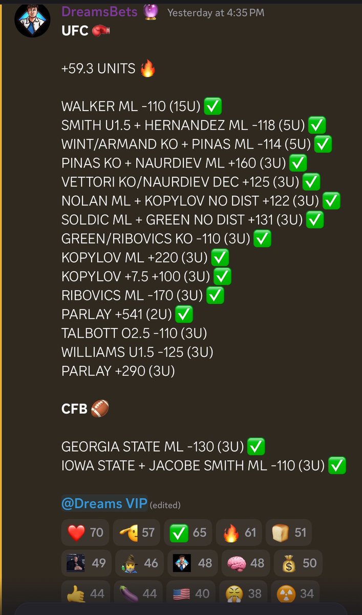 DreamsBets's tweet photo. +60U Secured Last Night 🔥

Best VIP on X ✅

https://t.co/RILxX0FjeQ to join https://t.co/vRnCk14k50