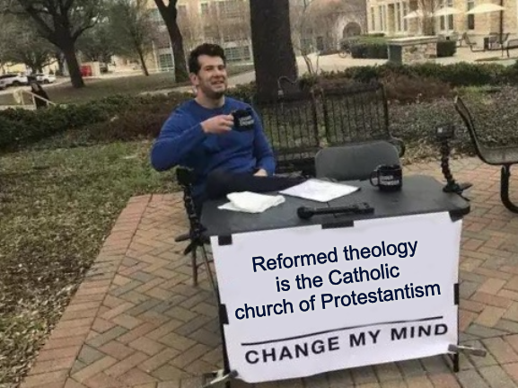 whatithunked's tweet photo. @WesleyLHuff Many of the reformers kept one foot in the Catholic church by retaining much of the hermeneutics and the resulting eschatology. https://t.co/GqSkNqfOtv