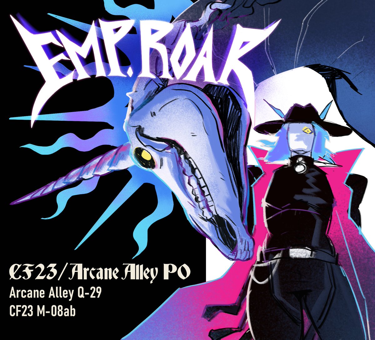 emp_roar's tweet photo. 🔥likes &amp; rts are appreciated

 #CF23 #ArcaneAlley Catalogue by EMPROAR!  
📍Circle “MYTHPUNK Collective”
🦄Booth number: Q-29 (AA), M-08 (Comifuro23)
📦Pick Up (Day 1&amp;2)
📷Fandom: Curse of Strahd (DnD), Deadlock, Wh40k, Originals
✨
Order at: https://t.co/1WXSQrnUG9 https://t.co/ev4yQMczDD
