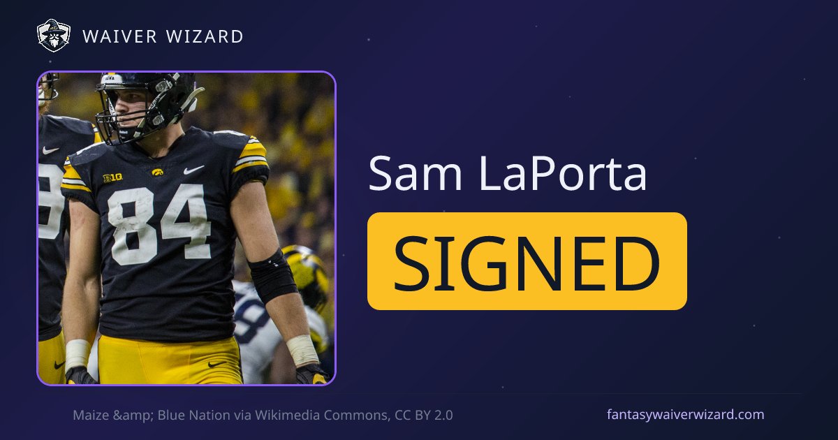 WaiverWizardApp's tweet photo. ✍️ SIGNING: Sam LaPorta — The Lions and LaPorta have broken off contract extension talks after weeks of negotiations failed to produce an agreement. Detroit may revisit extension discussions later in the season. (per Ian Rapoport)
#FantasyFootball #NFL #SamLaPorta https://t.co/a1d0wzmiJ8