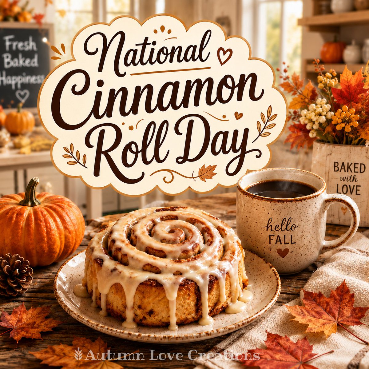 theautumlover's tweet photo. Happy National Cinnamon Roll Day! 🍂
.
.
#NationalCinnamonRollDay #CinnamonRollDay #CinnamonRolls #AutumnTreats #FallBaking #CozyFallMorning #CoffeeAndCinnamonRolls #FallVibes #AutumnVibes #SweetTreats #CozySeason #PumpkinSeason #FallFood #AutumnLovers https://t.co/Q7ICh4eyko