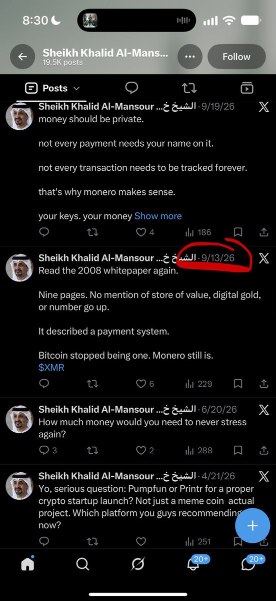XMRVoid's tweet photo. 🚨Major scam in the Monero community happening🚨

Botted accounts all started posting on September 13th about $XMR in order to eventually shill the scam browser wallet 

All these accounts are the same person
@BennettMiami @SheikhKhalidMA @RCaldwellTX @veraweb4 

Block and make sure everyone knows!
