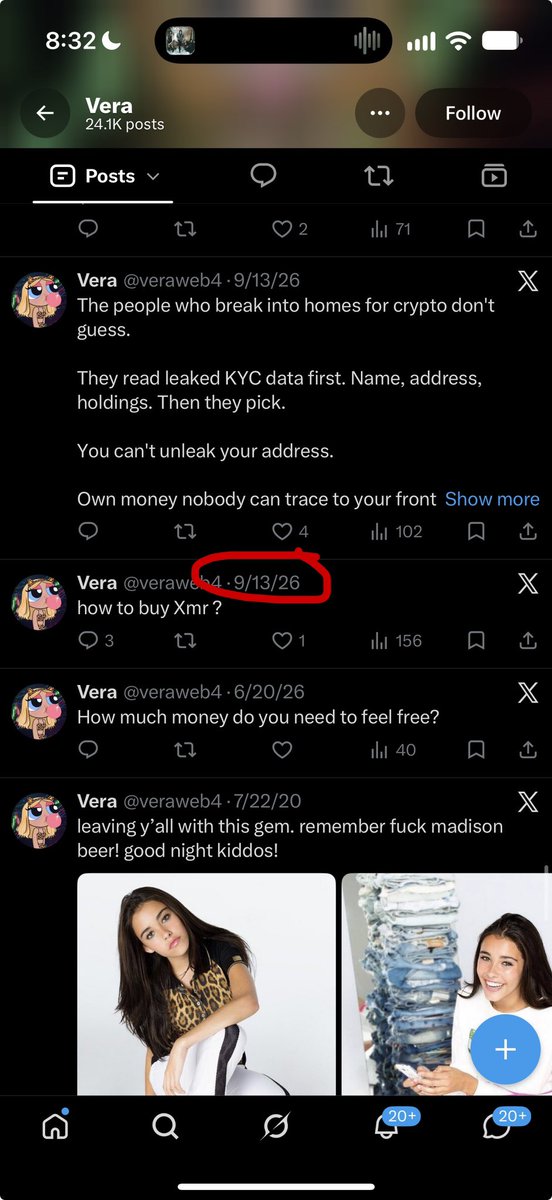 XMRVoid's tweet photo. 🚨Major scam in the Monero community happening🚨

Botted accounts all started posting on September 13th about $XMR in order to eventually shill the scam browser wallet 

All these accounts are the same person
@BennettMiami @SheikhKhalidMA @RCaldwellTX @veraweb4 

Block and make sure everyone knows!