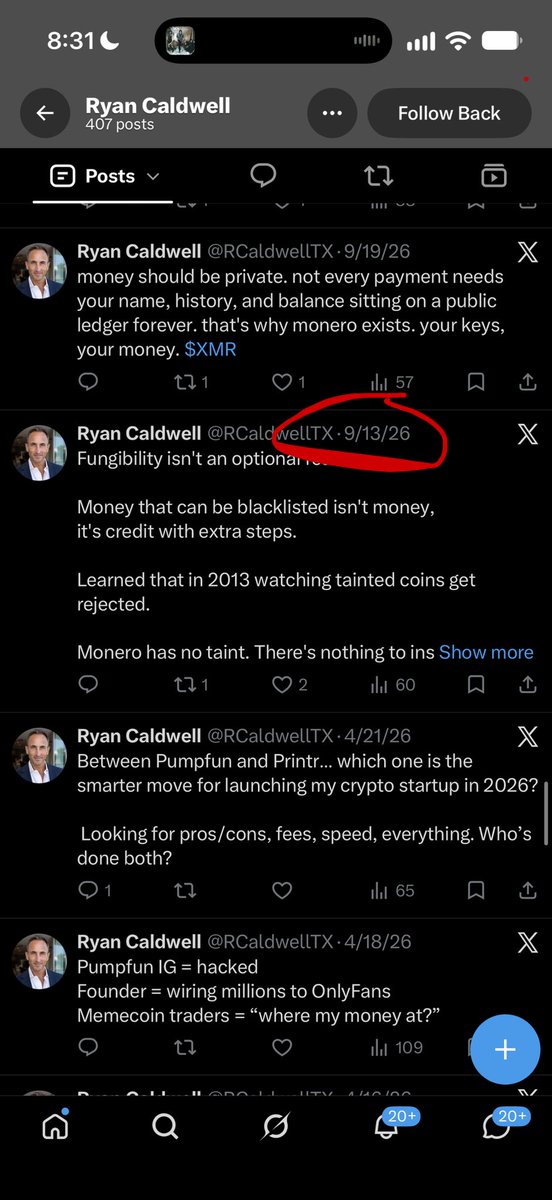 XMRVoid's tweet photo. 🚨Major scam in the Monero community happening🚨

Botted accounts all started posting on September 13th about $XMR in order to eventually shill the scam browser wallet 

All these accounts are the same person
@BennettMiami @SheikhKhalidMA @RCaldwellTX @veraweb4 

Block and make sure everyone knows!
