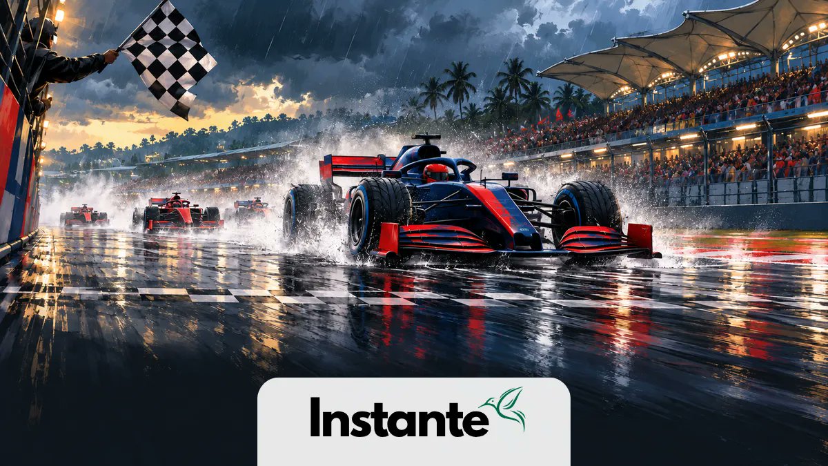instanteplus's tweet photo. Verstappen logró su primera victoria de 2026 bajo la lluvia en Sepang. Antonelli amplió a 84 puntos su ventaja tras el abandono de Russell.

https://t.co/6io1RTMdDG

#F1 #Verstappen #BahrainGP https://t.co/dmrdKlyVku