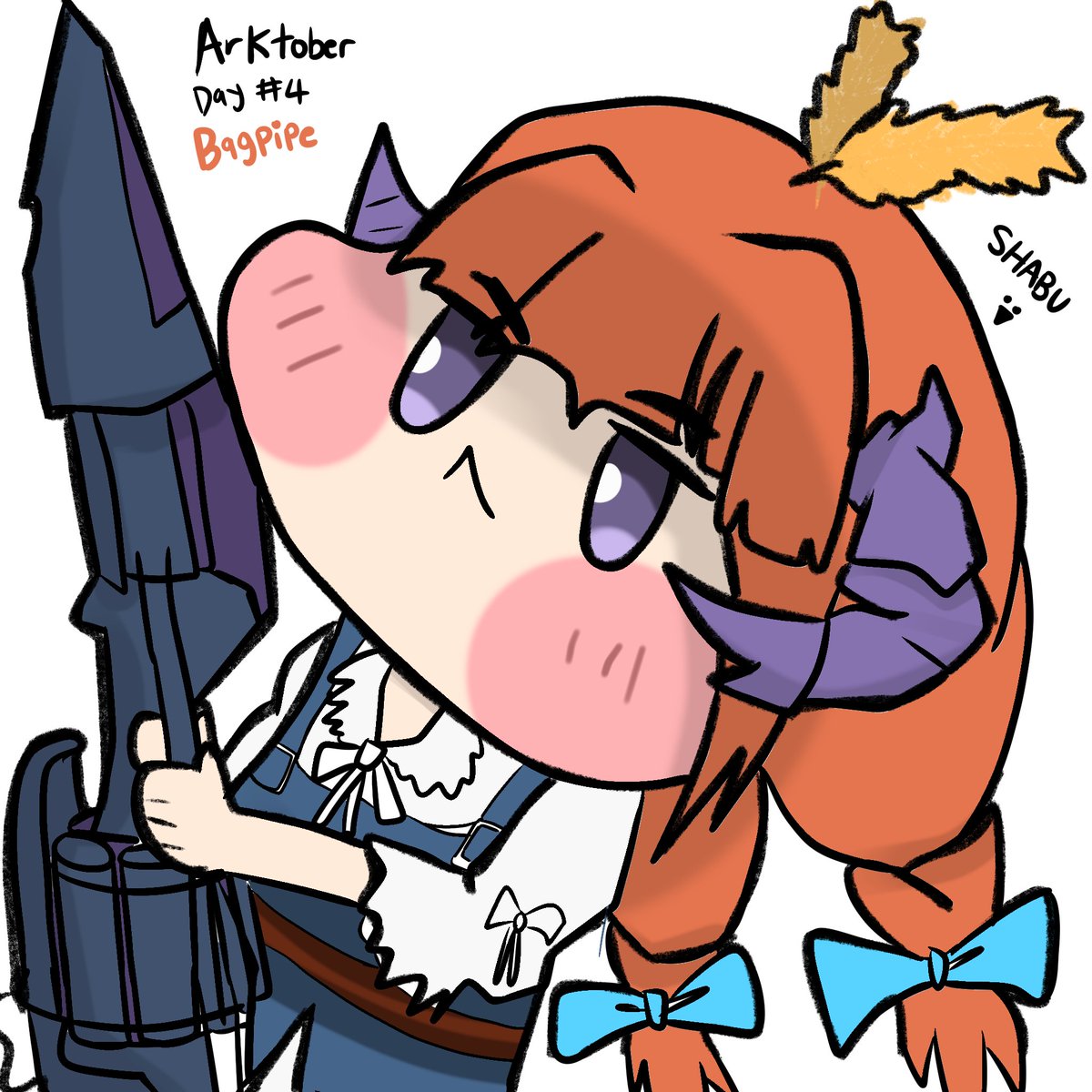 PapuShabushai's tweet photo. #inktober #arktober #arknights    

Day 3 doodle - Bagpipe

Good harvest! 
  
https://t.co/AOSE0u8zcV https://t.co/ykGvr7ghU0
