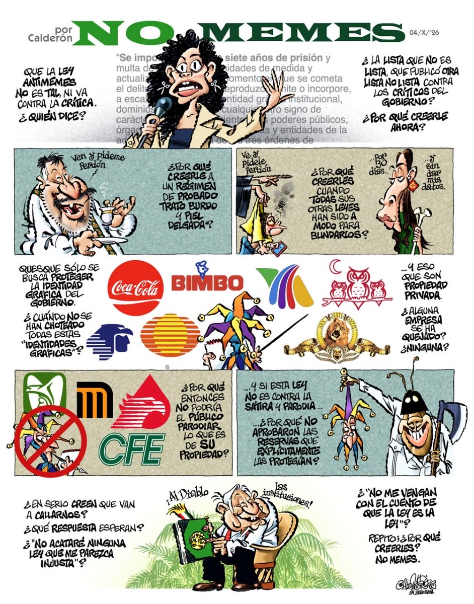 aracelibs's tweet photo. ¿Por qué no vamos a poder parodiar lo que es de NUESTRA propiedad?… 

Excelente, como siempre @CartonCalderon https://t.co/wRu1Nq2XXB
