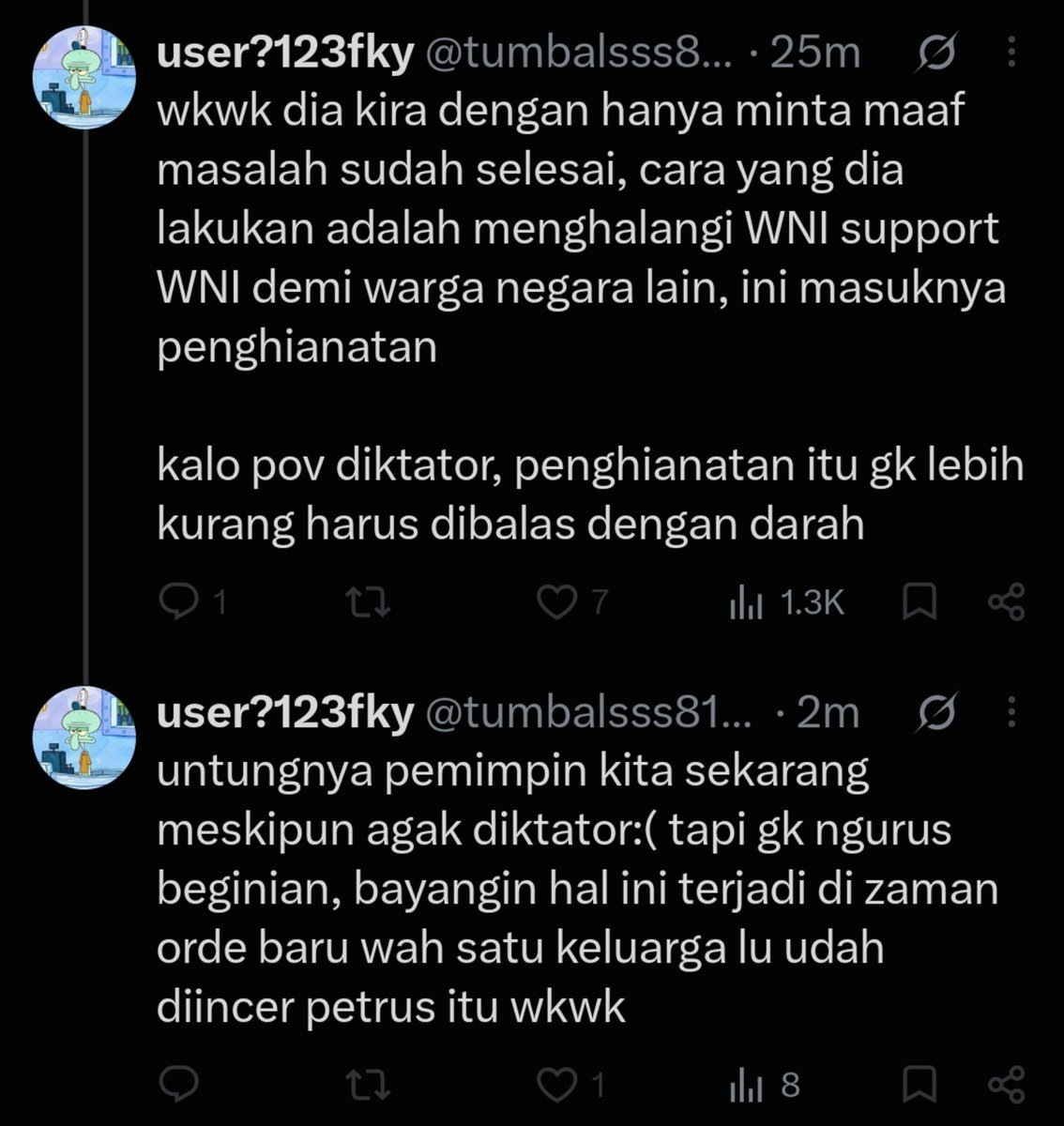 hrtz4sho's tweet photo. list kejanggalan fans kpop:

1. minta militer turun tangan buat ngurusin konflik antar fandom kpop di media sosial
2. bawa-bawa orba &amp; petrus https://t.co/3BbZNRSi39