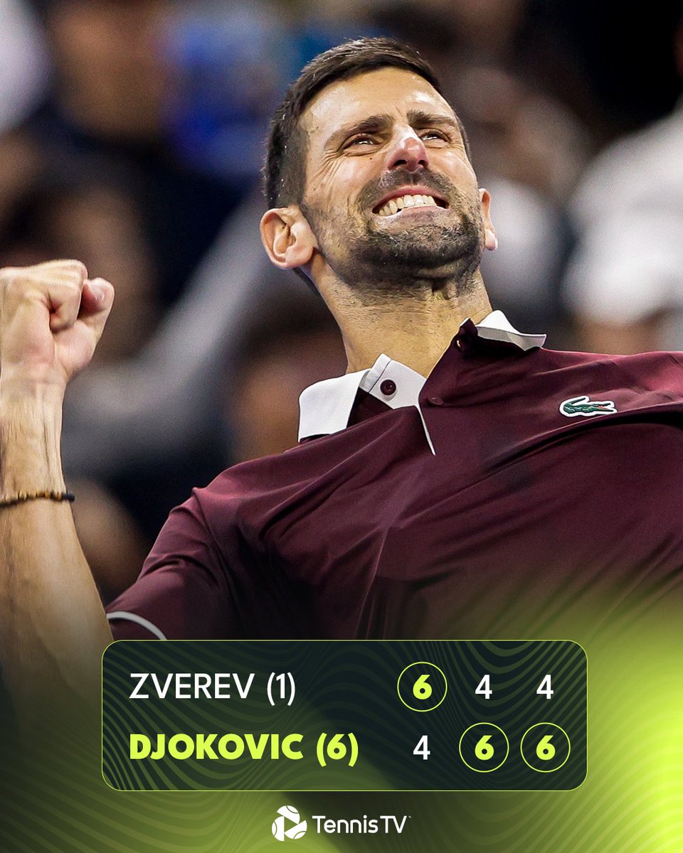TennisTV's tweet photo. HE SIMPLY DOESN’T LOSE IN BEIJING. TO ANYONE.

Novak Djokovic rolls back the years against the two-time Slam winner!

#ChinaOpen https://t.co/QIpDk7hutQ