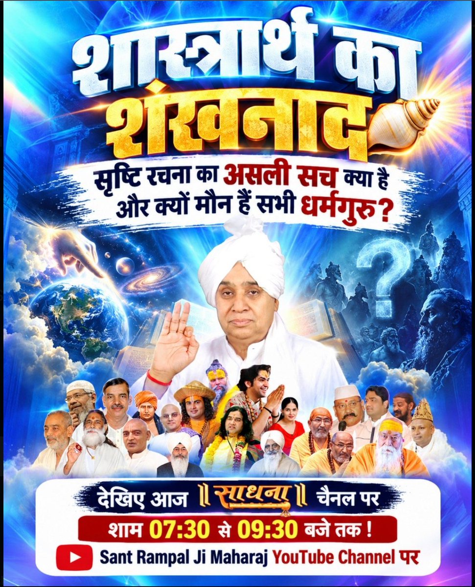 PrinceKush001's tweet photo. #शास्त्रार्थ_का_शंखनाद_क़िस्त2 watch Live on Sant Rampal Ji Yt &amp; Sadhna TV from 7:30 p.m. to 9:30 p.m. October 3 and 2026
HISTORIC DEBATE  >>>>> 50Lakh challenge https://t.co/BrH44nCER6