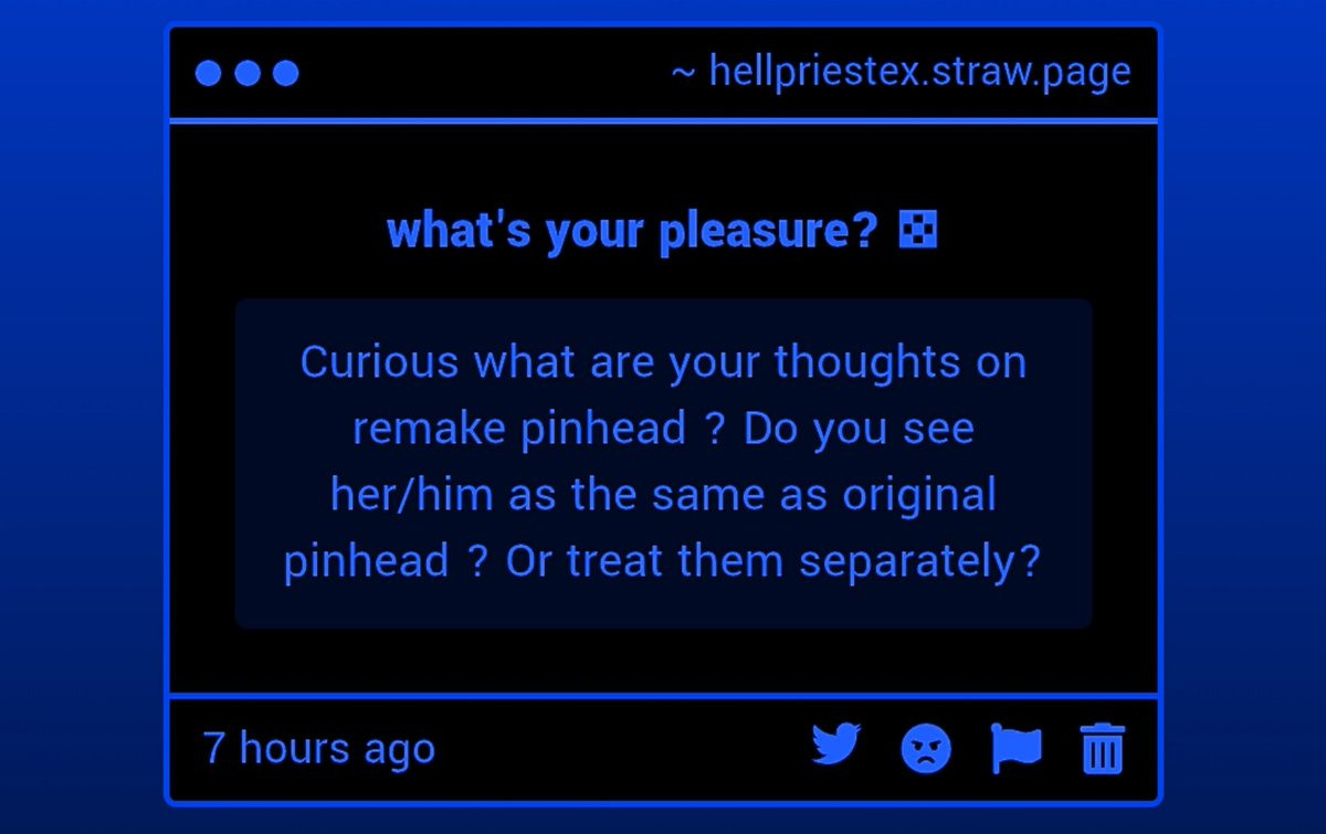 hellpriestex's tweet photo. i treat them separately, but that's just because i like to think 2022 pinhead is kirsty since the comics explored a similar concept of having her as the hell priestess https://t.co/vUzI80H8Qc