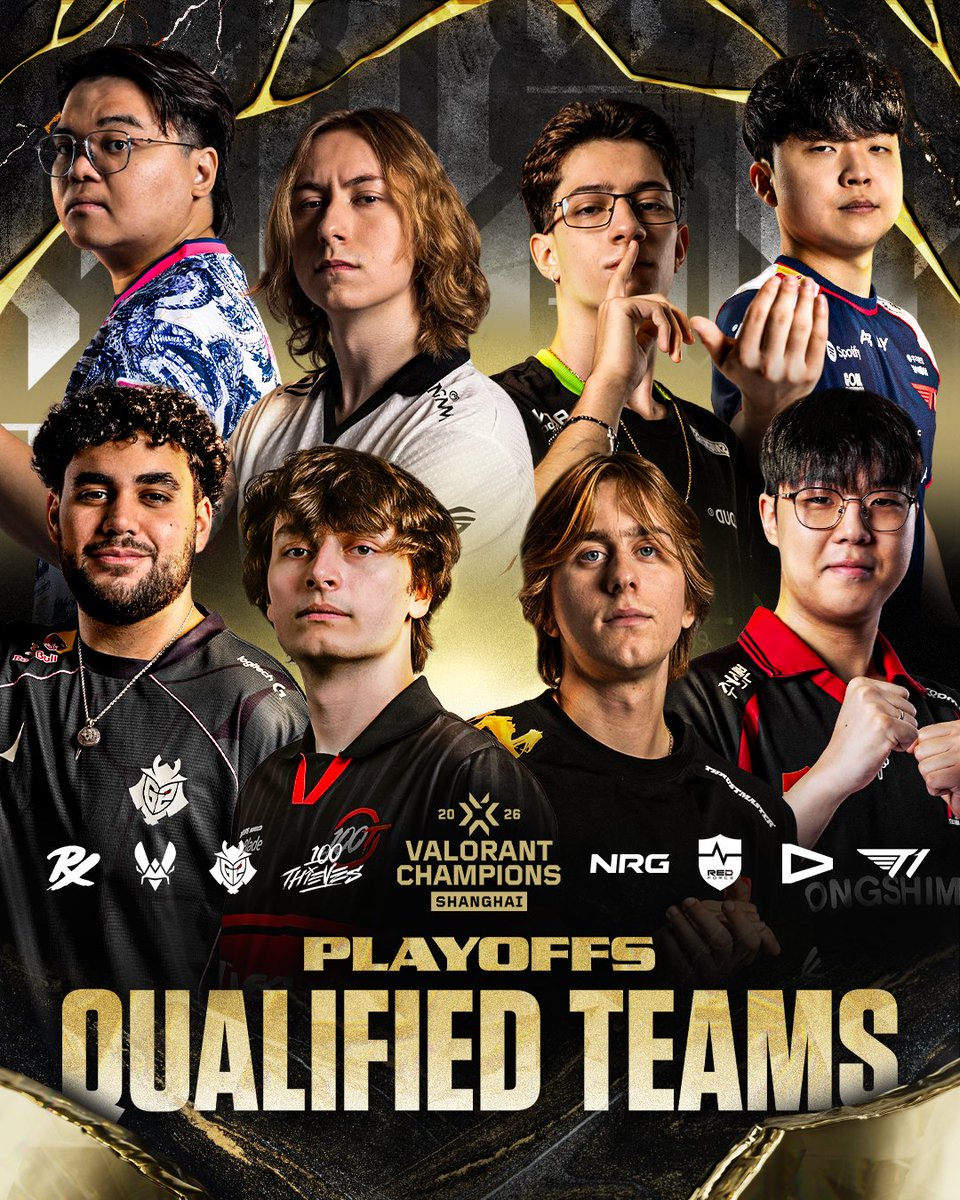 vctpacific's tweet photo. THE BEST OF THE BEST IN SHANGHAI 🔥

Here are your Top 8 teams heading to the #VALORANTChampions Playoffs! https://t.co/U3Iq8RoC3Z